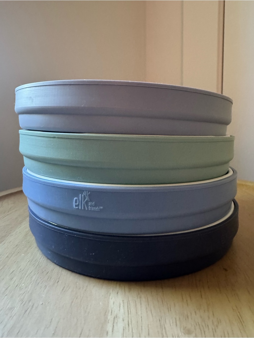 Elk and Friends 6” Divided Ceramic Plates with Silicone Sleeves